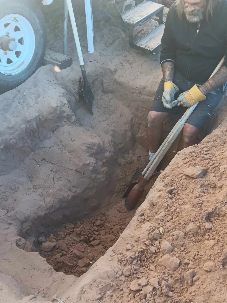 Digging root cellar